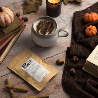 Autumn book tea wallpaper