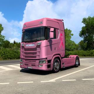 Pink trucks wallpaper