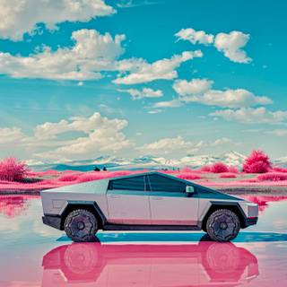 Pink trucks wallpaper