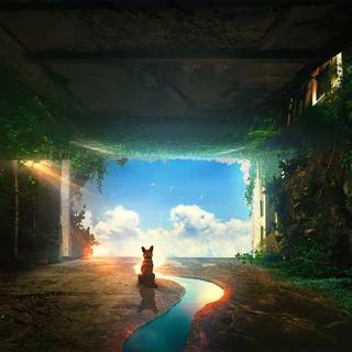 Post apocalyptic landscape wallpaper