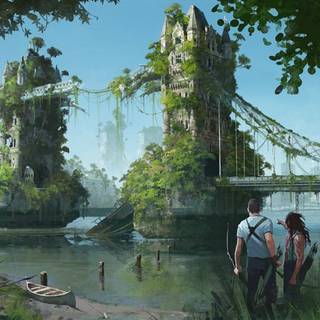 Post apocalyptic landscape wallpaper