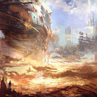 Post apocalyptic landscape wallpaper