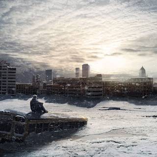 Post apocalyptic landscape wallpaper