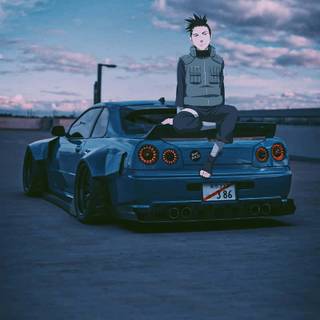 JDM car anime wallpaper