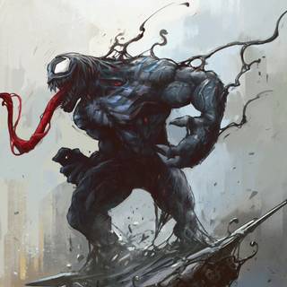 Venom The Last Dance minimal 4k wallpaper