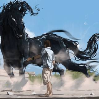 Venom horse riding wallpaper