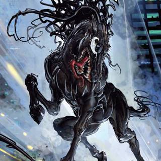 Venom horse riding wallpaper