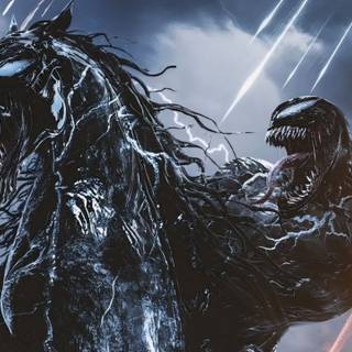 Venom horse riding wallpaper