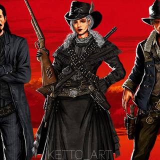 Red Dead Redemption 2 characters wallpaper