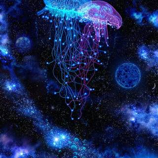 Jellyfish art wallpaper