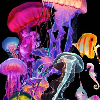 Jellyfish art wallpaper