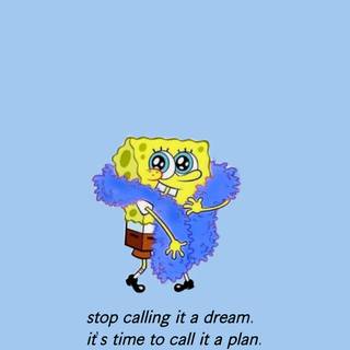 Cute blue Spongebob wallpaper