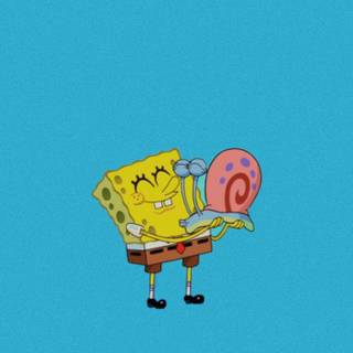 Cute blue Spongebob wallpaper