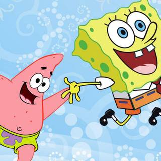 Cute blue Spongebob wallpaper