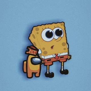 Cute blue Spongebob wallpaper