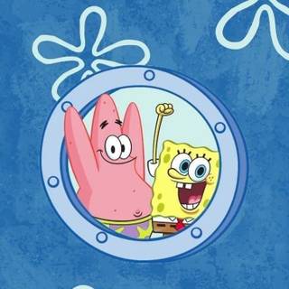 Cute blue Spongebob wallpaper