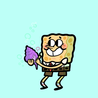 Cute blue Spongebob wallpaper