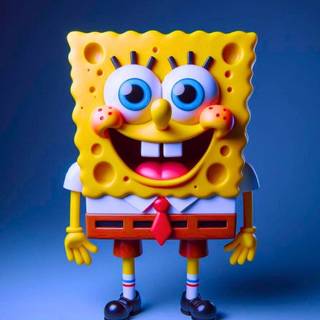 Cute blue Spongebob wallpaper