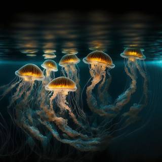Jellyfish art wallpaper