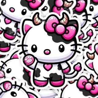 Hello Kitty cow wallpaper