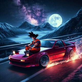 Goku car wallpaper