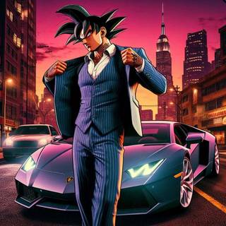 Goku car wallpaper