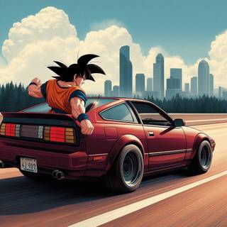 Goku car wallpaper