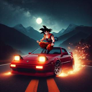 Goku car wallpaper