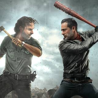 Rick vs Negan wallpaper