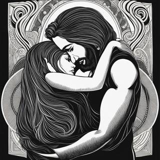 Black and white people love wallpaper