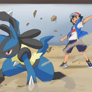 Ash Lucario wallpaper