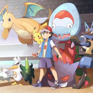 Ash Lucario wallpaper