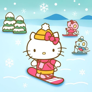Hello Kitty Friends winter wallpaper