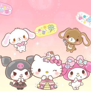 Hello Kitty and friends Valentine's Day wallpaper