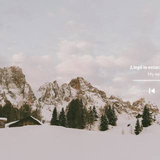 Aesthetic vintage winter desktop wallpaper
