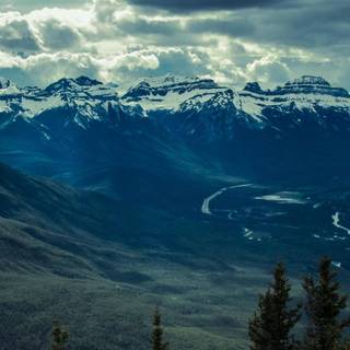 5760x1080 winter forest wallpaper