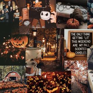 Spooky autumn laptop wallpaper