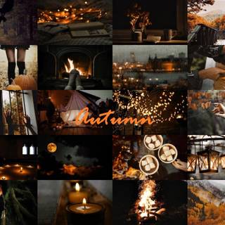 Spooky autumn laptop wallpaper