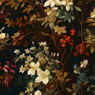 Dark autumn flowers wallpaper