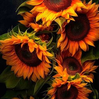 Dark autumn flowers wallpaper