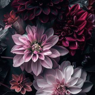 Dark autumn flowers wallpaper