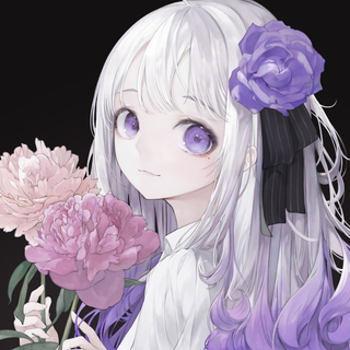 Anime girl purple eyes wallpaper