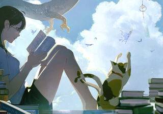 Book reader wallpaper