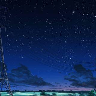 Blue sky anime 4k wallpaper