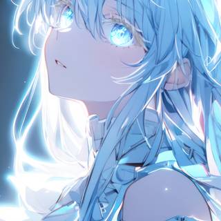 Anime girl white hair 4k wallpaper