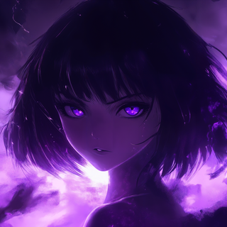 Anime girl purple eyes wallpaper