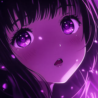 Anime girl purple eyes wallpaper
