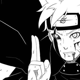 White black anime wallpaper