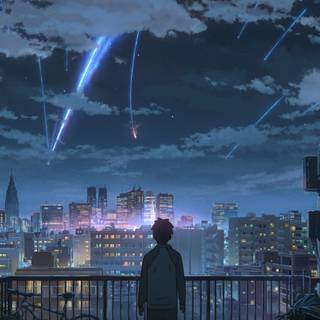 Anime night desktop 4k wallpaper