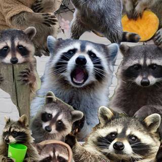 Racoon phone wallpaper